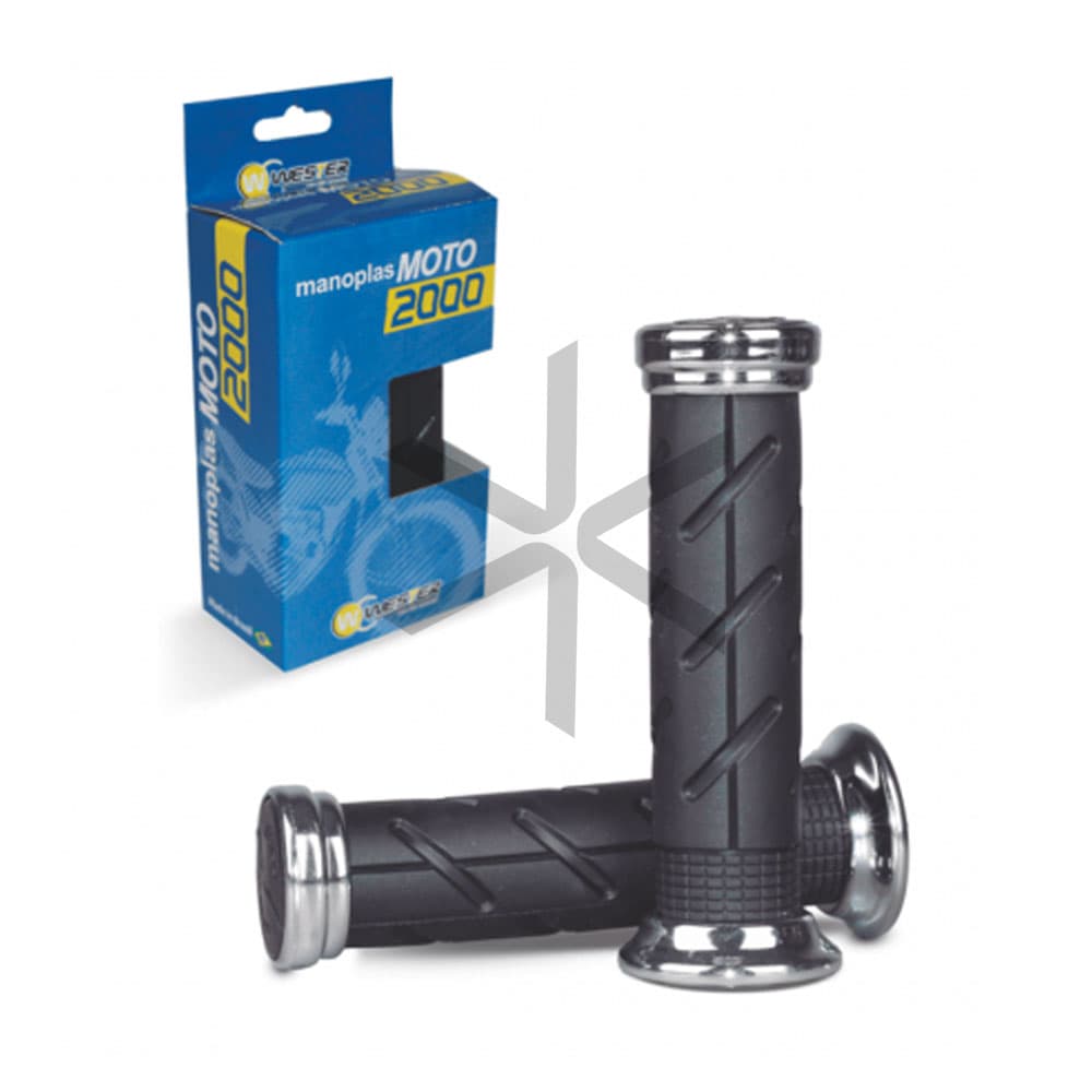 Puño Wester Cromado Gel - Titan 150 Titan (138 Mm) - Negro